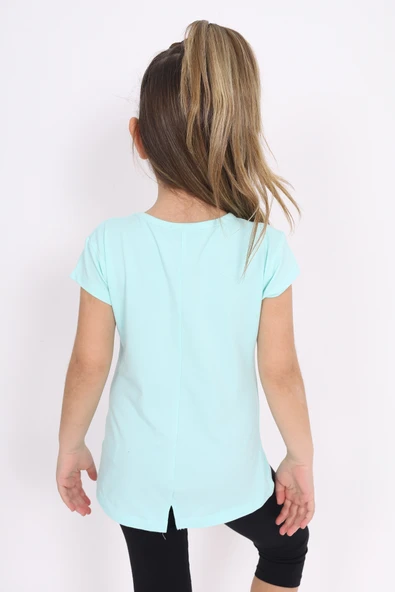 Toontoy Kız Çocuk Gülen Yüz Pullu Nakış Tişört - Resim 10