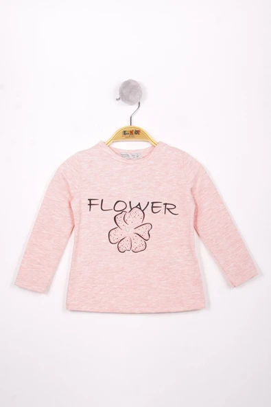 Toontoy Kız Çocuk Flower Baskılı T-Shirt - 11