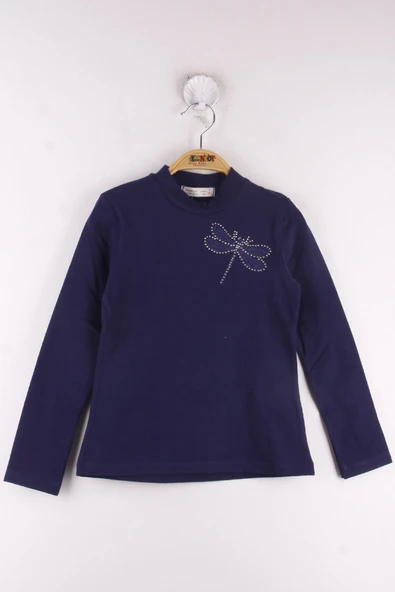 Toontoy Kız Çocuk Yusufçuk Taş İşlemeli Okul Tişört - 5