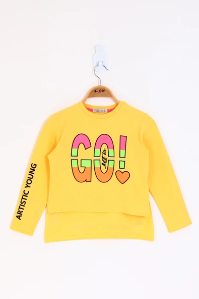 Toontoy Kız Çocuk Letis Go Baskılı Tişört - Resim 9