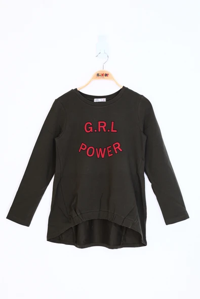 Toontoy Kız Çocuk Grl Power Baskılı Tişört - 3