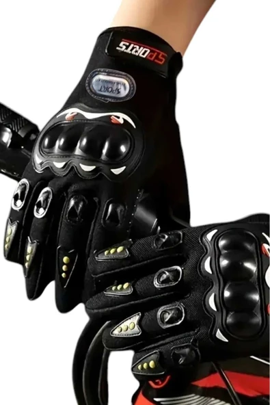 Korumalı Dokunmatik Ekran Uzun Parmak Kaymaz Motosiklet Eldiveni Bisiklet Eldiveni Outdoor Eldiven - 6