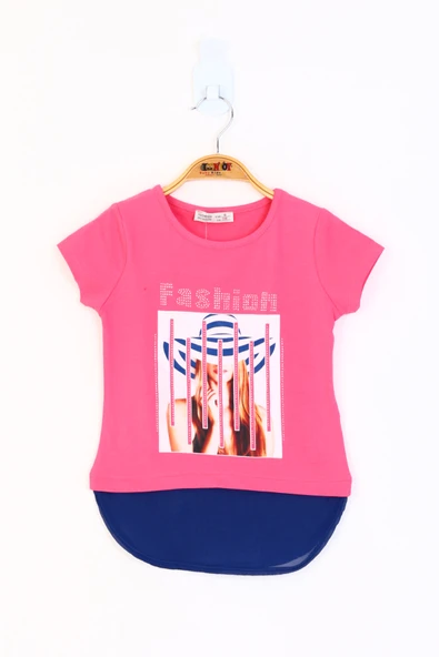 Toontoy Kız Çocuk Şapkalı Kız Baskılı Tişört - 2