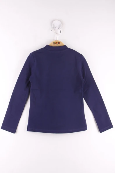 Toontoy Kız Çocuk Yusufçuk Taş İşlemeli Okul Tişört - 6