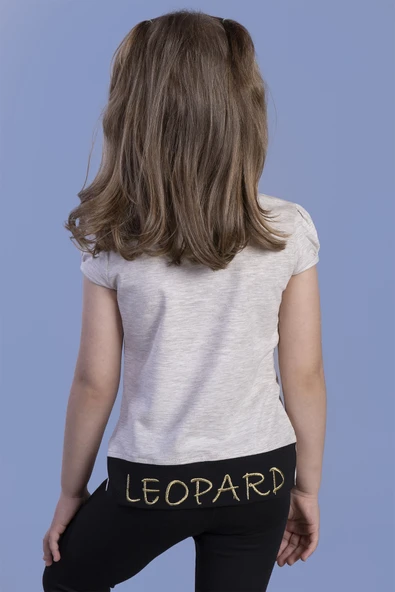 Toontoy Kız Çocuk Simli Kalp Desenli T-Shirt - 4
