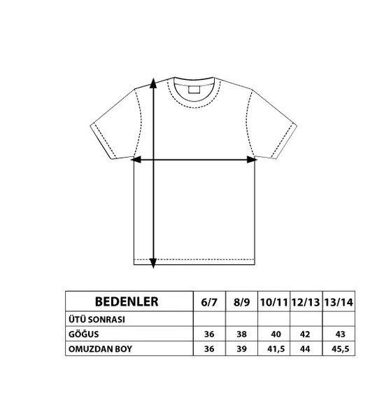 Toontoy Kız Çocuk Ön Arka TikTok Baskılı Tişört - 9