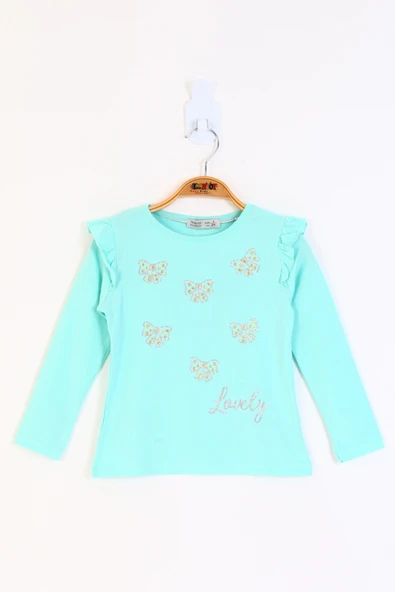 Toontoy Kız Çocuk Fiyonk Baskılı Tişört - 2