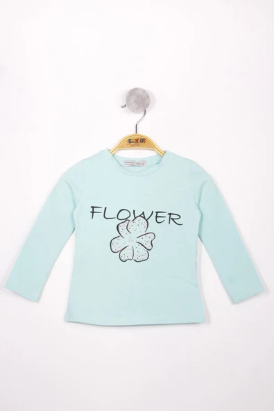 Toontoy Kız Çocuk Flower Baskılı T-Shirt - 3