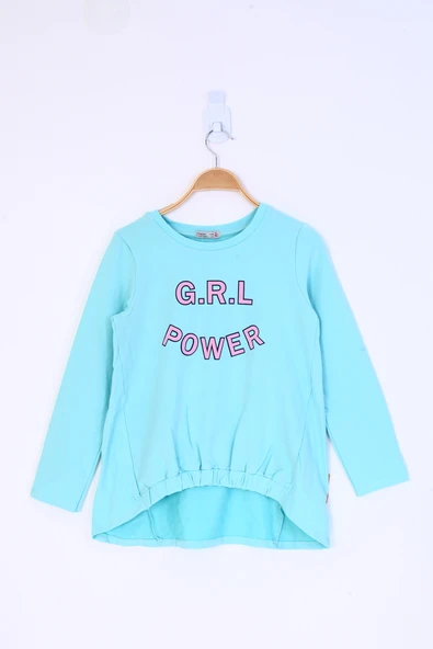 Toontoy Kız Çocuk Grl Power Baskılı Tişört - 9