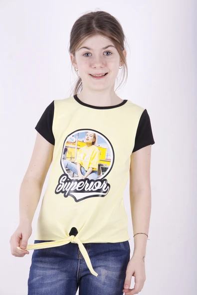 Toontoy Kız Çocuk Superior Baskılı Tişört - 7