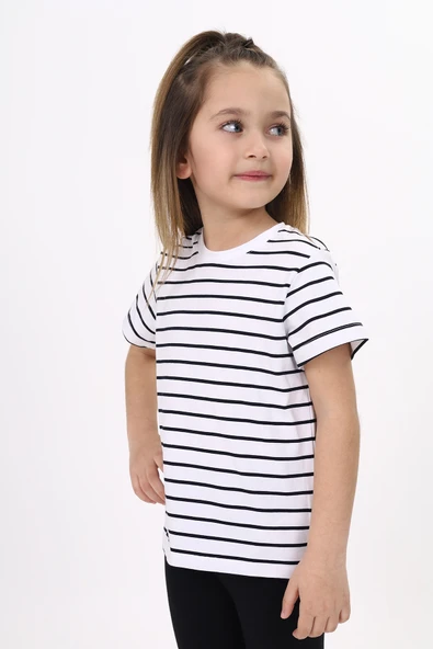Toontoy Unisex Çocuk Çizgili Tişört - 7