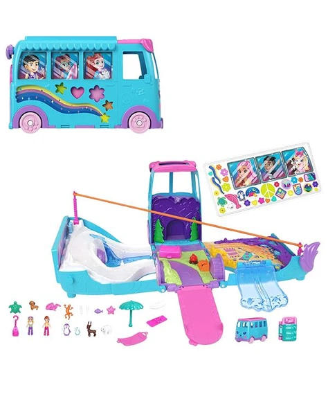 Polly Pocket Dönüşebilen Evcil Hayvan Karavanı Oyun Seti JCC22 - 3