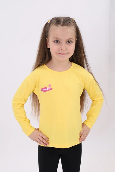 Toontoy Kız Çocuk  Sweet Baskılı Tişört