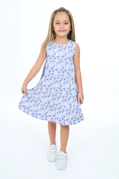 Toontoy Kız Çocuk Komple Desenli Elbise - Resim 12