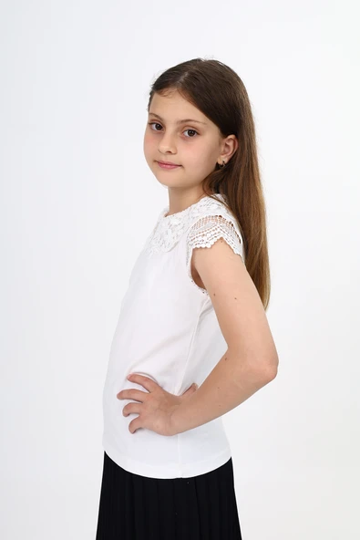 Toontoy Kız Çocuk Okul Tişört - 12