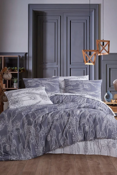 Çift Kişilik Nevresim Takımı Pamuklu Gece Bahçesi