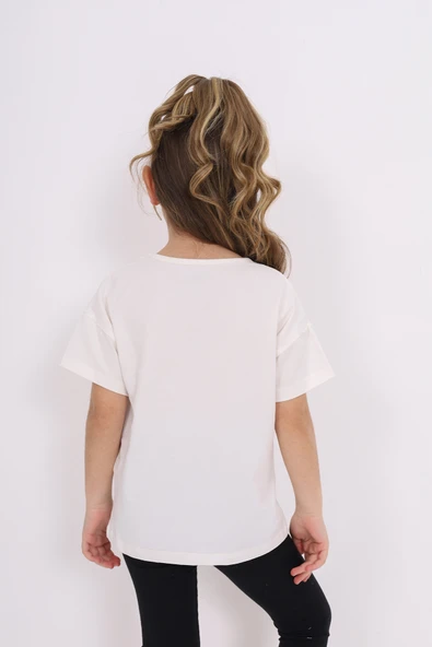 Toontoy Kız Çocuk Bunny Baskılı Tişört - 12