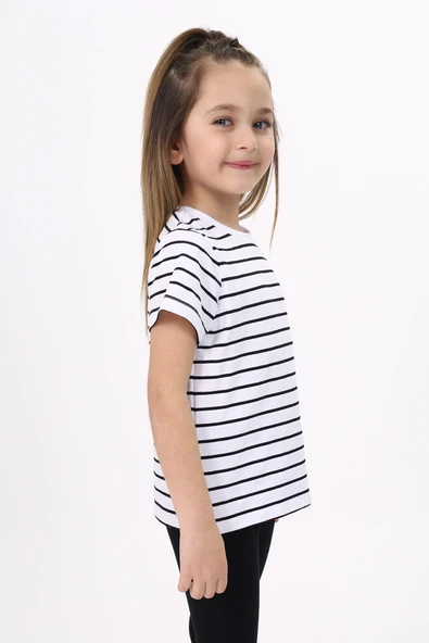 Toontoy Unisex Çocuk Çizgili Tişört - 9