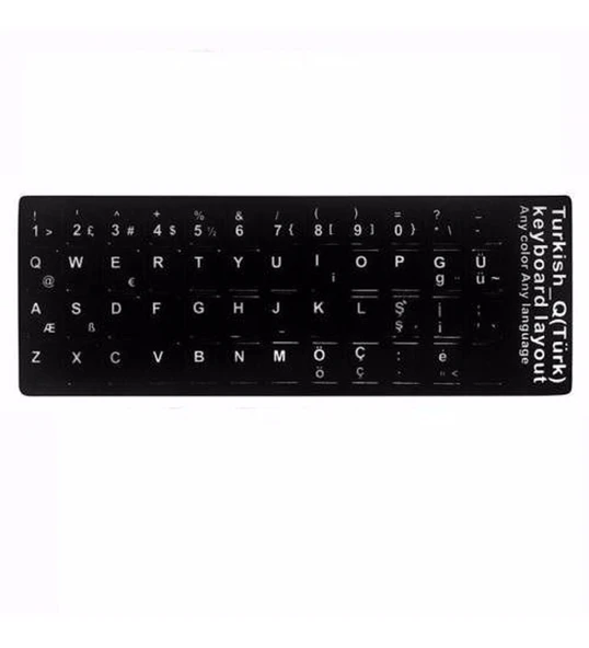 Hadron HDX8256 Türkçe Q Siyah/Beyaz Klavye Tuş Takımı Stıcker