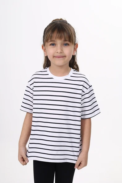 Toontoy Unisex Çocuk Çizgili Tişört