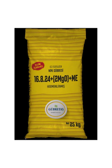 GÜBRETAŞ 16.8.24 ME TOZ GÜBRE - 25 KG