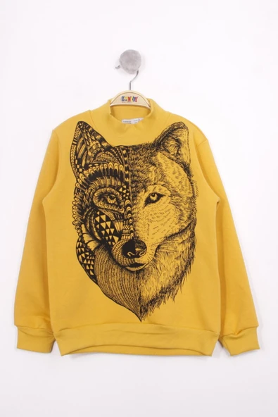 Toontoy Erkek Çocuk Kurt Baskılı Sweatshirt - 8