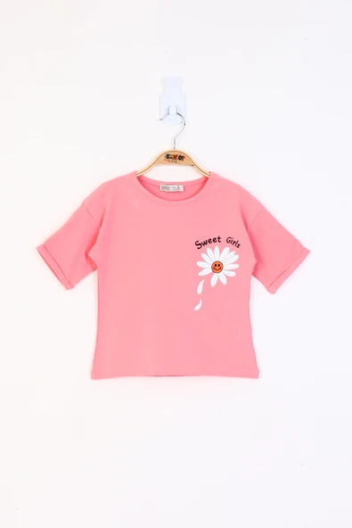Toontoy Kız Çocuk Baskılı Tişört