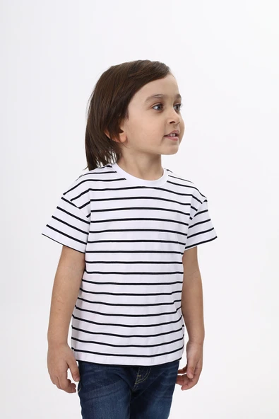 Toontoy Unisex Çocuk Çizgili Tişört - 4