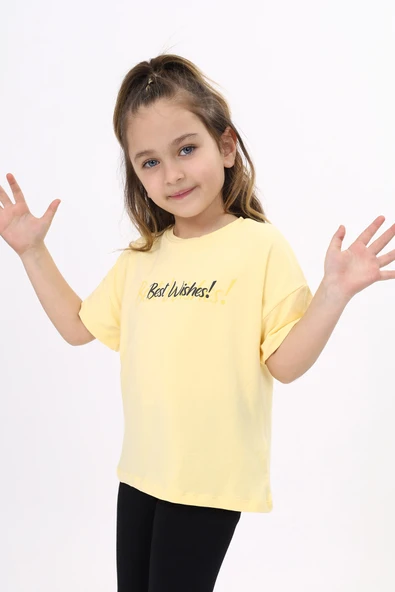 Toontoy Kız Çocuk Baskılı Tişört - 5