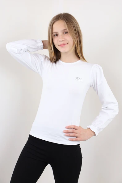 Toontoy Kız Çocuk Okul Tişört - 5