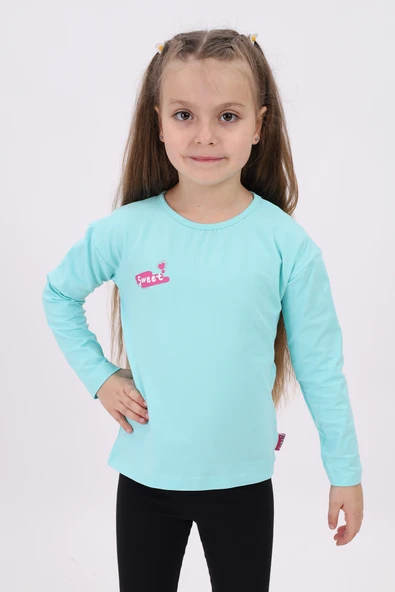 Toontoy Kız Çocuk  Sweet Baskılı Tişört - 5