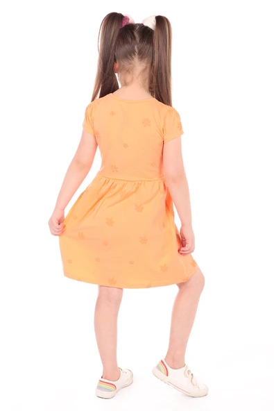 Toontoy Kız Çocuk Komple Kabartma Baskılı Elbise - 2