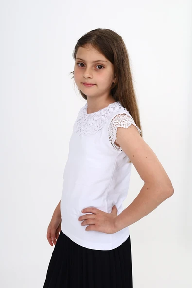 Toontoy Kız Çocuk Okul Tişört - 3