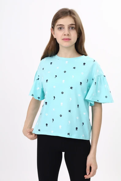 Toontoy Kız Çocuk Baskılı Tişört - 2