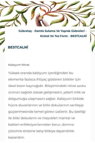 Bestcalni Kalsiyum Nitrat 25 Kg - 3