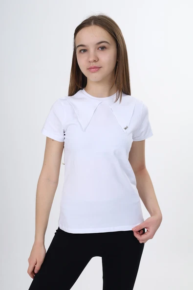 Toontoy Kız Çocuk Okul Tişört - 7