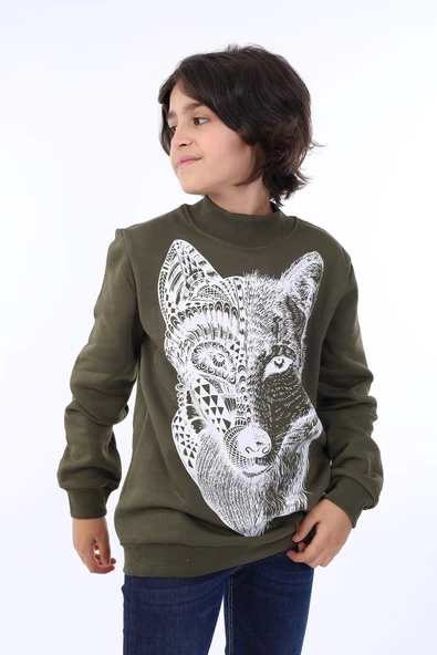 Toontoy Erkek Çocuk Kurt Baskılı Sweatshirt - 5