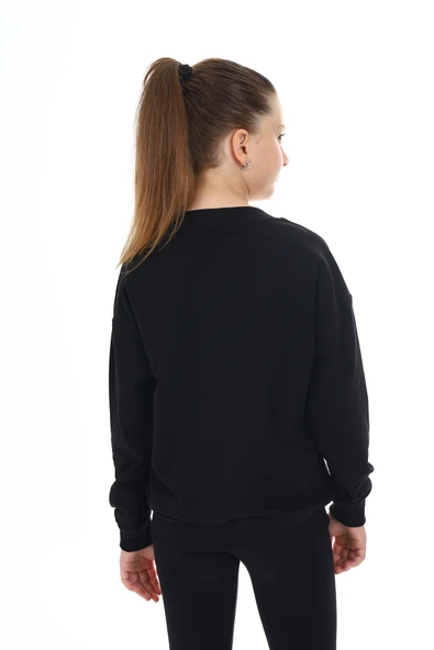 Toontoy Kız Çocuk V Yaka Düğmeli Düşük Omuz Örme Okul Hırkası - 2 İplik - 9