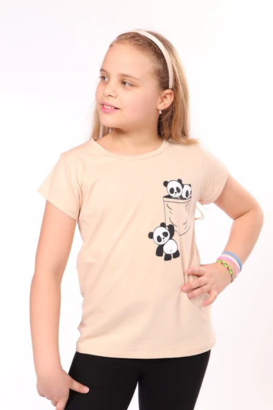 Toontoy Kız Çocuk Baskılı Tişört - 12