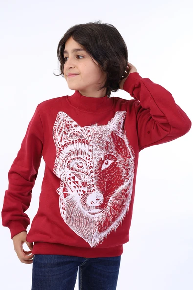 Toontoy Erkek Çocuk Kurt Baskılı Sweatshirt - 11