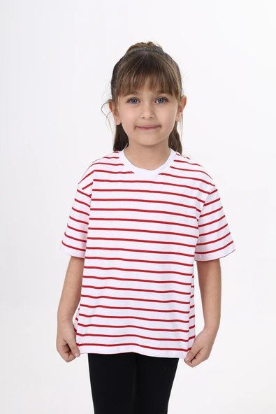 Toontoy Unisex Çocuk Çizgili Tişört - 6