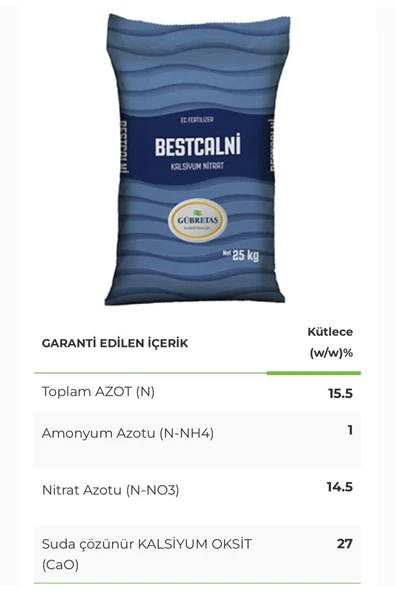 Bestcalni Kalsiyum Nitrat 25 Kg - 4