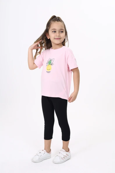 Toontoy Kız Çocuk Baskılı Tişört - 11