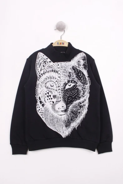 Toontoy Erkek Çocuk Kurt Baskılı Sweatshirt - 9