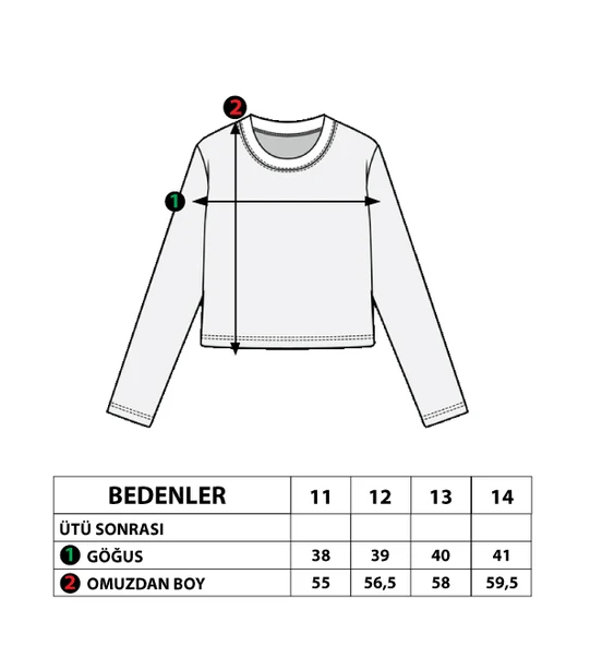 Toontoy Kız Çocuk Nakışlı Balıkçı Yaka Okul Tişörtü - 4