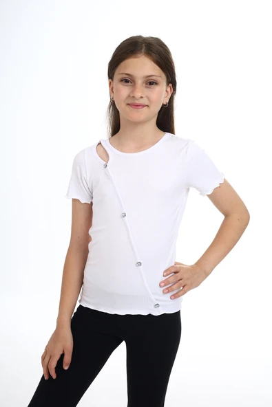 Toontoy Kız Çocuk Okul Tişört - 2