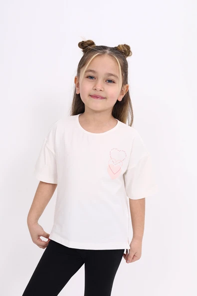 Toontoy Kız Çocuk Baskılı Tişört - 9