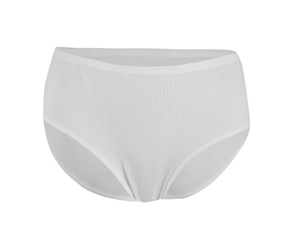 6 Adet Yıldız Çizgili Bayan Ribana Biyeli Bato Külot Beyaz 3585 ürün görseli