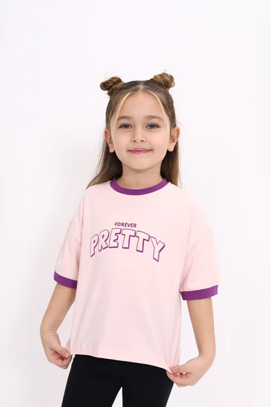 Toontoy Kız Çocuk Baskılı Tişört - 7
