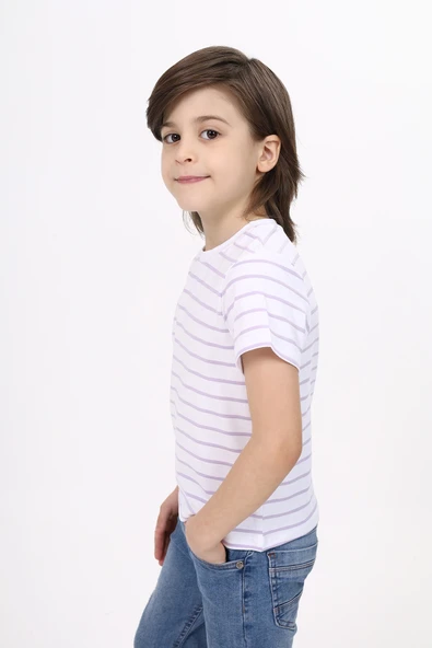 Toontoy Unisex Çocuk Çizgili Tişört - 6
